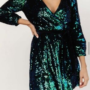Green Sequined dress